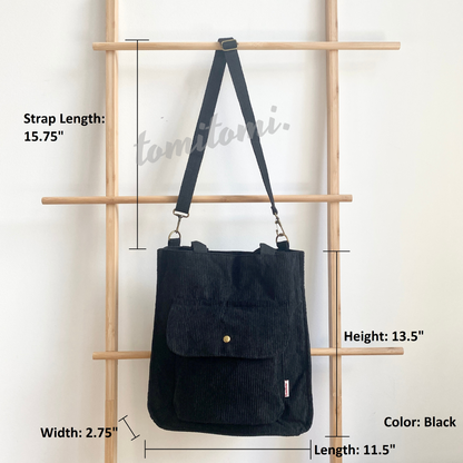 【THE MUSEUM VISITOR】 CORDUROY REVERSIBLE BAG /追跡付 THE MUSEUM VISITOR☆カバン バッグ CORDUROY REVERSIBLE BAG