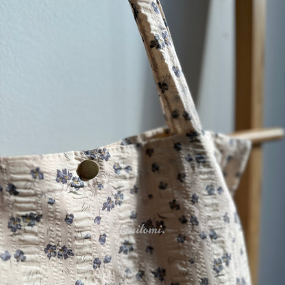 Floral Delight Tote Bag | Elegant Black & Beige Design with Purple Blooms | Perfect for Work, School, and Everyday Chic