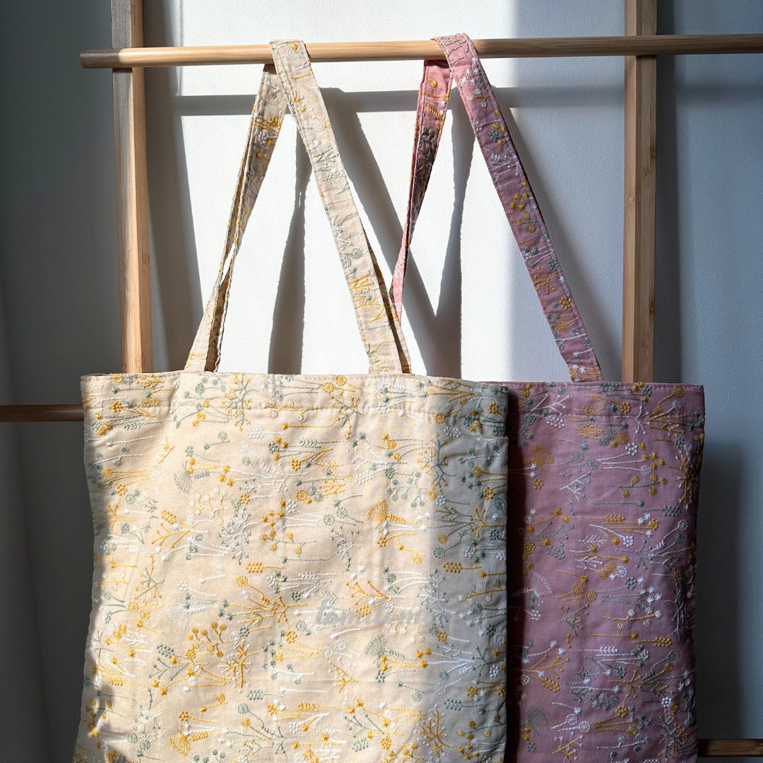 Dandelion Embroidered & Makeup Bags