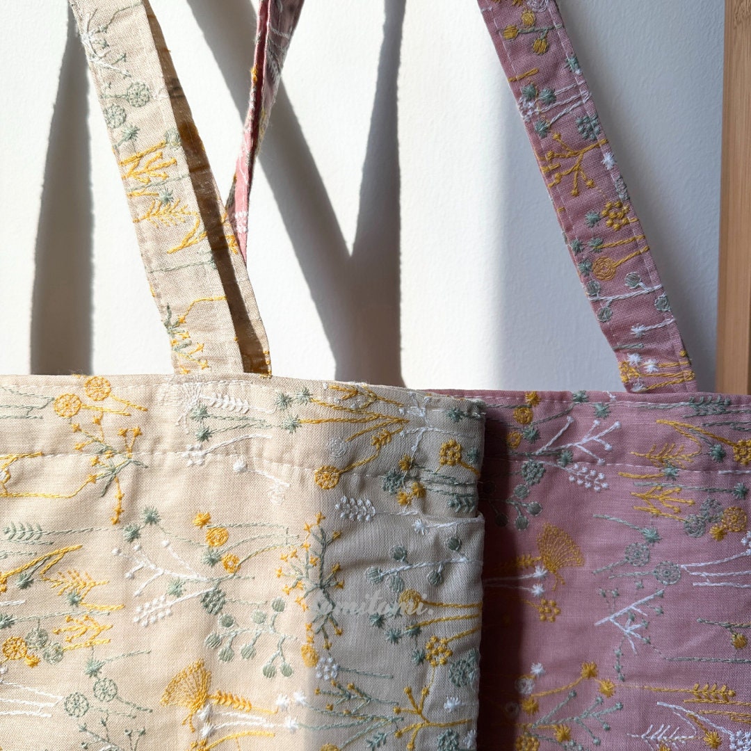 Dandelion Embroidered & Makeup Bags