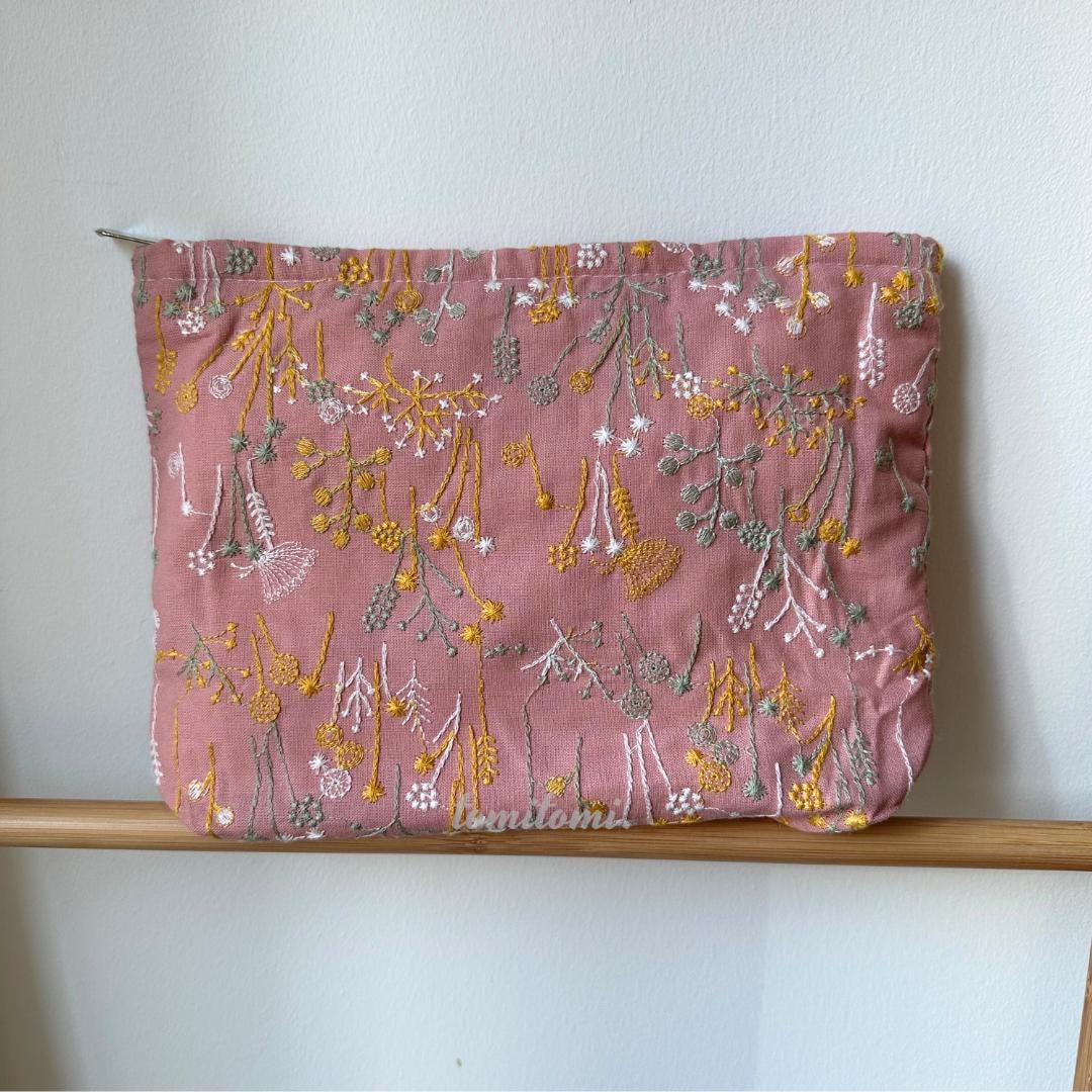 Dandelion Embroidered & Makeup Bags