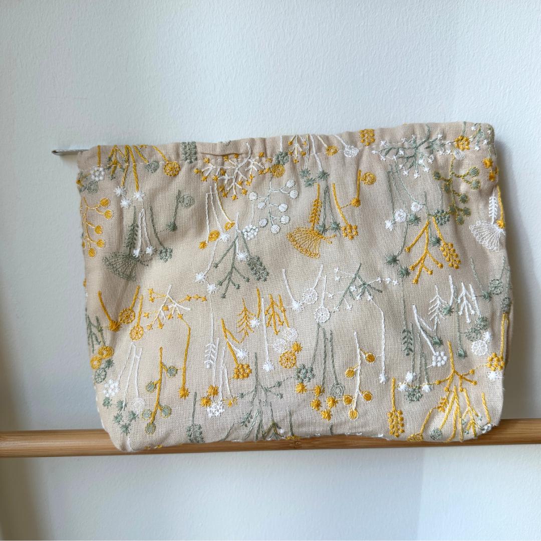 Dandelion Embroidered & Makeup Bags