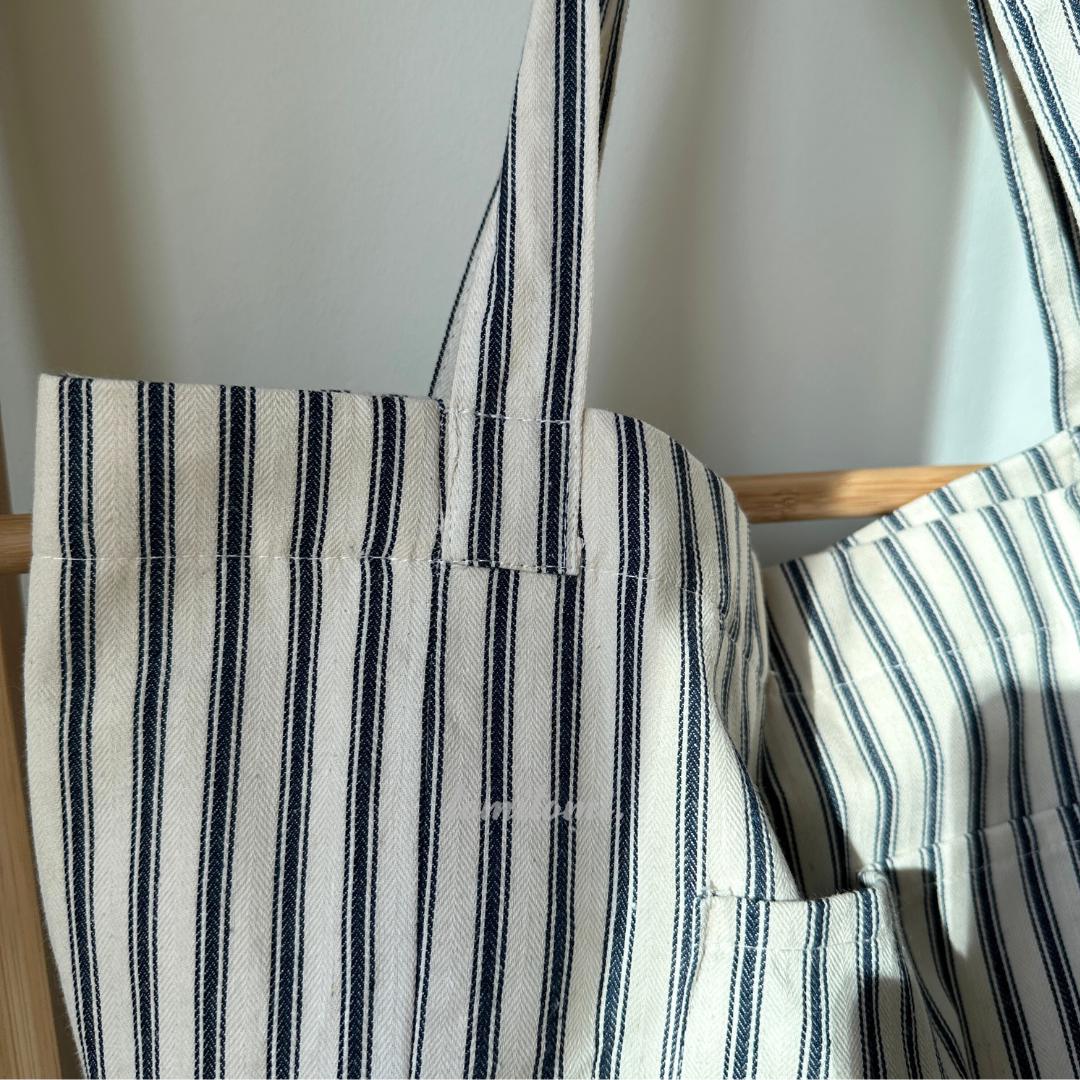 Striped Canvas Beach Tote