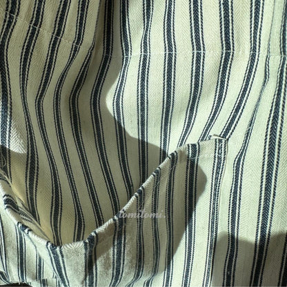 Striped Canvas Beach Tote