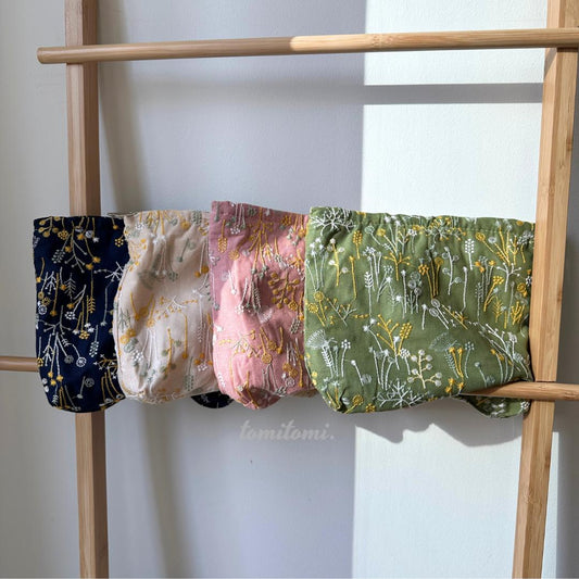 Dandelion Embroidered & Makeup Bags