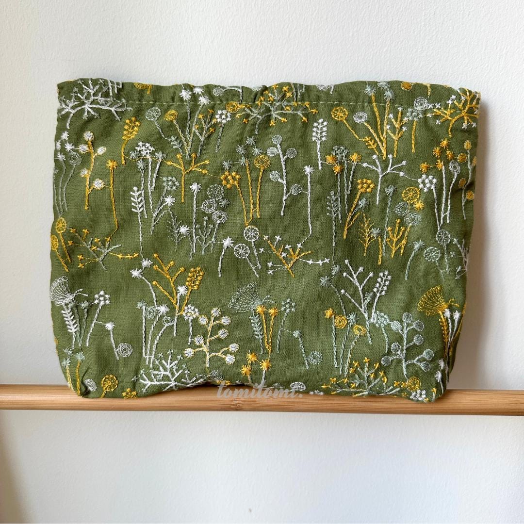 Dandelion Embroidered & Makeup Bags