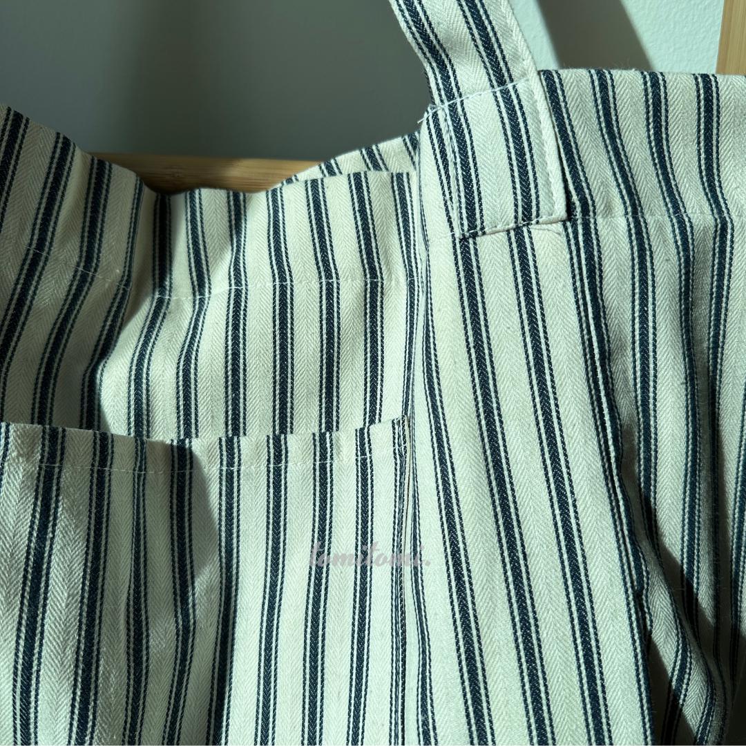 Striped Canvas Beach Tote